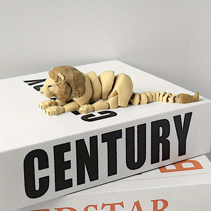 3D Printed Lion Statue Home Decor Doll Figurine Office Desk Ornament