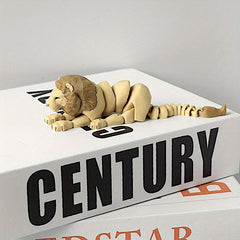3D Printed Lion Statue Home Decor Doll Figurine Office Desk Ornament