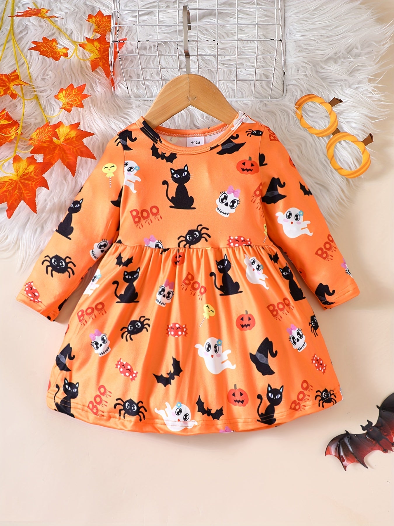 Baby Girl Halloween Printed Dress