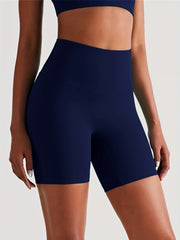 Seamless Hip Lifting Yoga Sports Shorts Wide Waistband