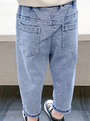 Baby Toddler Jeans Cartoon Graphic Casual Denim Pants