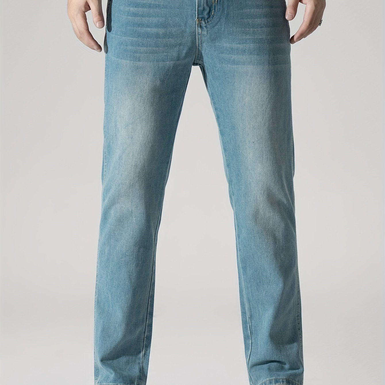 Men's Straight Leg Jeans Casual Street Style Denim Pants