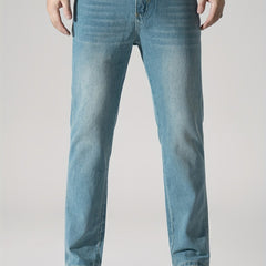 Men's Straight Leg Jeans Casual Street Style Denim Pants