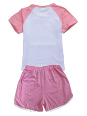 Unicorn Pattern Kid's PJ Set Comfy Loungewear for Summer