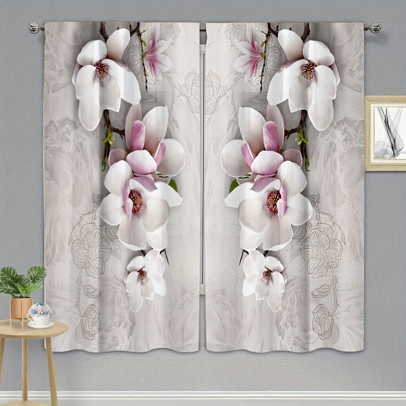 Flowers Printed Curtain for Home Decor