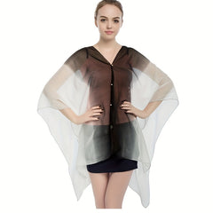 Gradient Chiffon Large Shawl Boho Loose Pullover Shawl