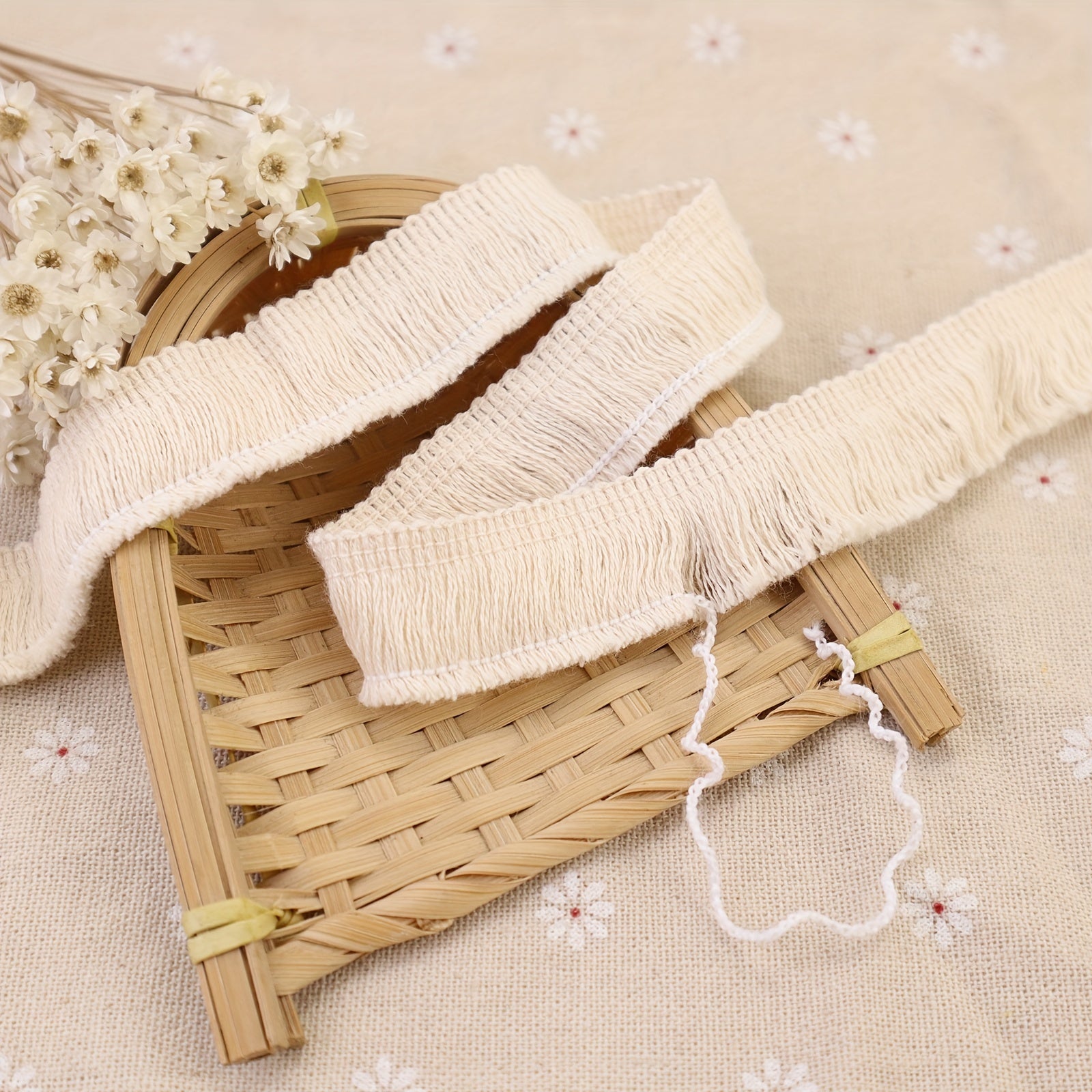 2 Yards Cotton Fringe Trim Tassel Lace For DIY Crafts Clothing Wedding