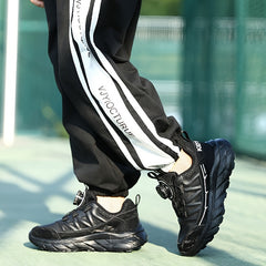 Boy's Chunky Shoes Rotating Buckle Non Slip Sneakers For Outdoor Activities