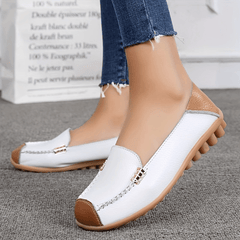 Women's Slip On Flat Loafers Colorblock Non Slip Shoes