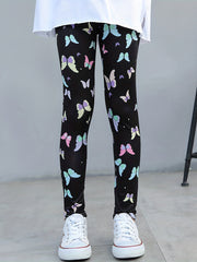 Girls Butterfly Graphic Stretch Yoga Leggings High Waist Slim Pants