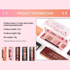 12 Colors Matte Brown Nude Eyeshadow Palette