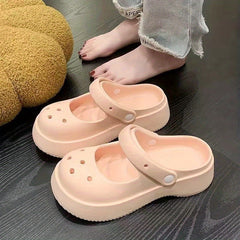 Women's Cut Out Platform Clogs Non Slip Slide Shoes