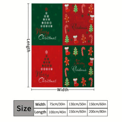Christmas Flannel Throw Blanket for Home & Outdoor Use