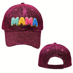 Glitter MAMA Patch Baseball Cap Lightweight Dad Hat Vintage Golf Sun Hat
