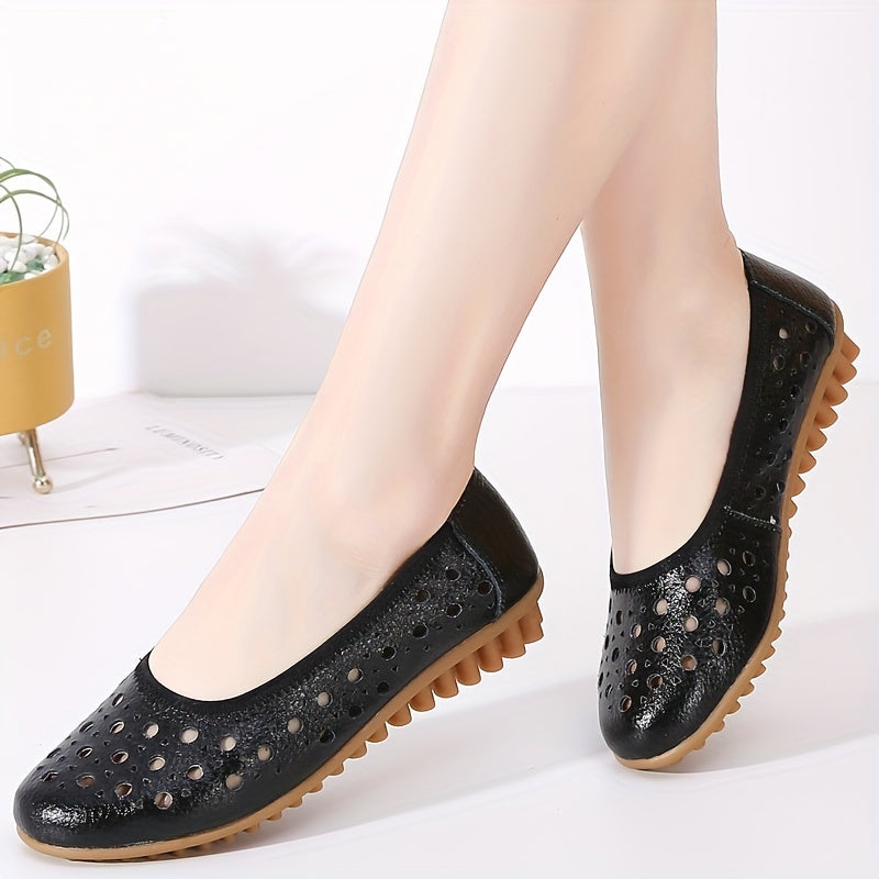 Women's Hollow Out Flat Shoes Slip-On Loafers Outdoor Flats