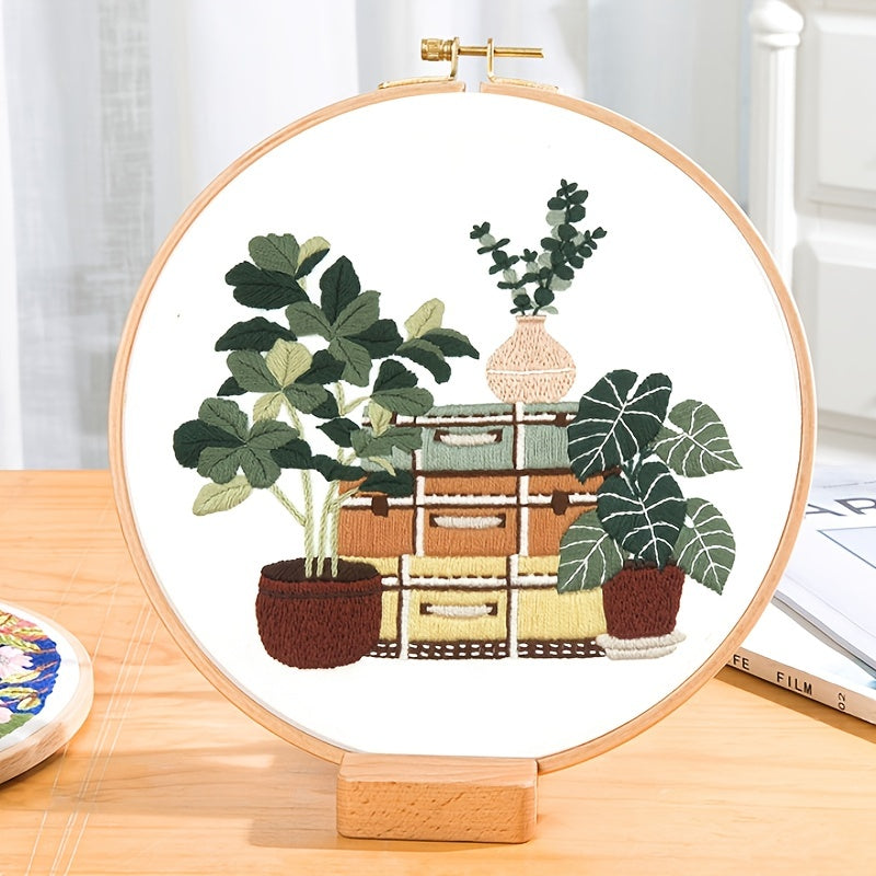 Embroidery Kit For Beginners Hand DIY Cross Stitch Kits Embroidery Hoop