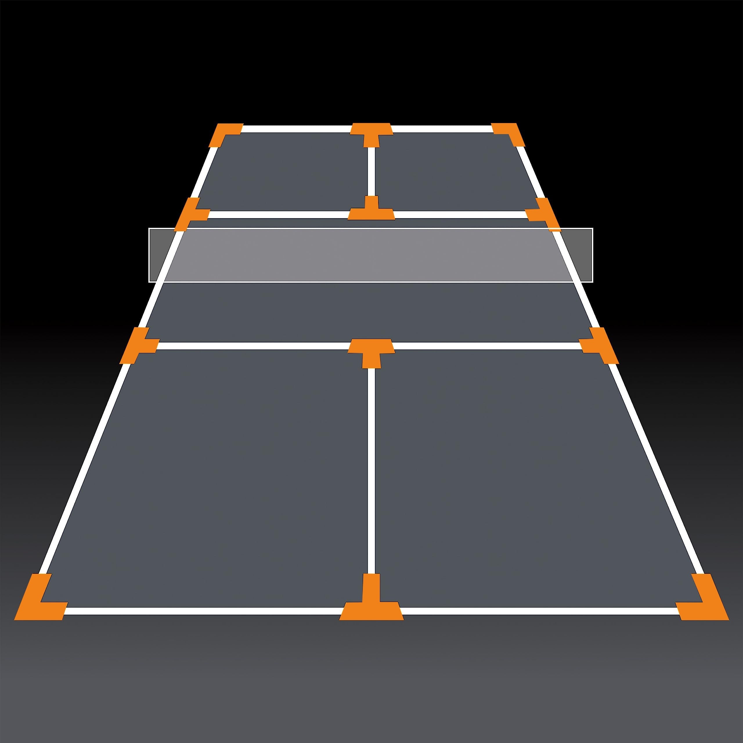 Pickleball Court Marking Kit - Large and Small Court Throwing Markers