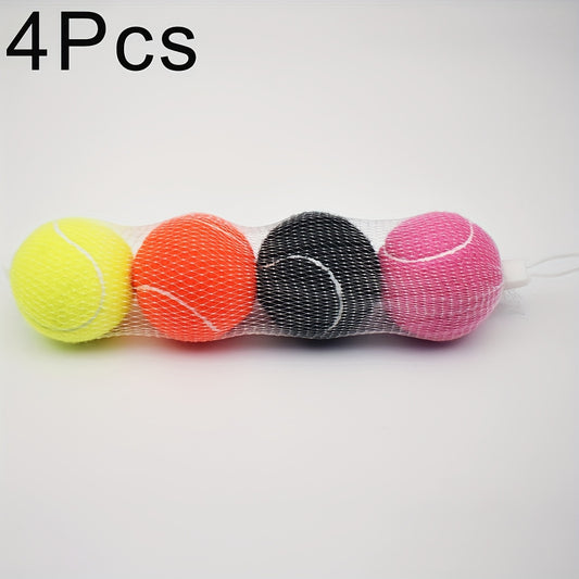 4pcs High Elastic Rubber Tennis Balls for Beginners Practicing Outdoor Sports