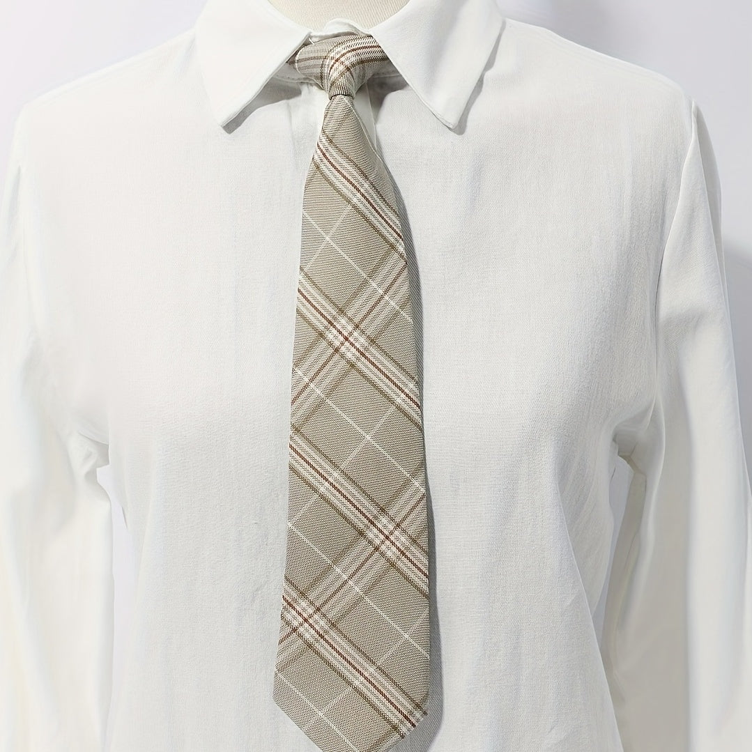 Plaid Pre Tie Formal Wear Business Style Party Tie - Unisex