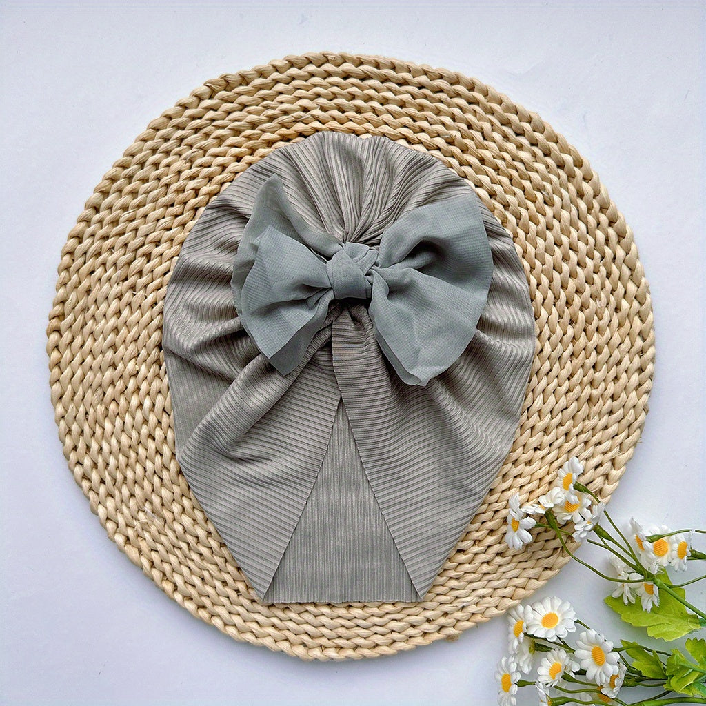 Soft Elastic Strip Flower Baby Hat For Girl