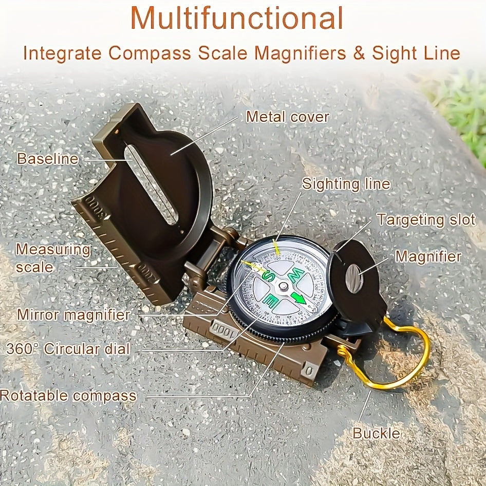 Portable Waterproof Compass for Outdoor Camping Hiking