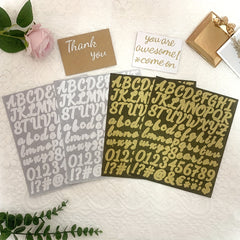 Glitter Fine Alphabet Number Stickers DIY Poster Graduation Hat