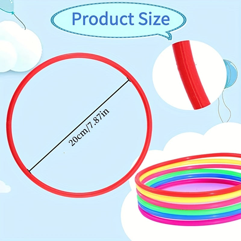 12pcs Plastic Toss Rings for Carnival Games Party Favors