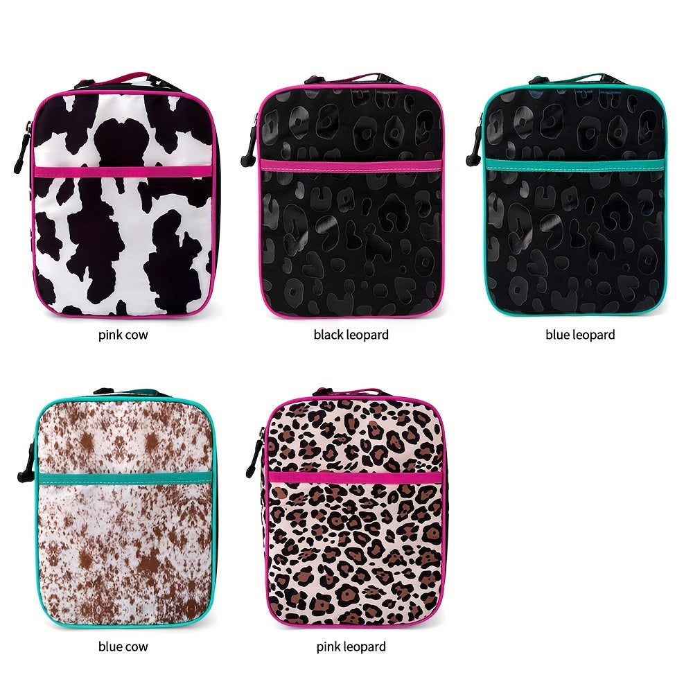 Leopard Pattern Waterproof Cooler Bag for Outdoor Picnic Camping