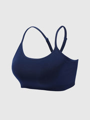 Women's Spaghetti Strap Sports Bra Cross Back Yoga Fitness Workout Top