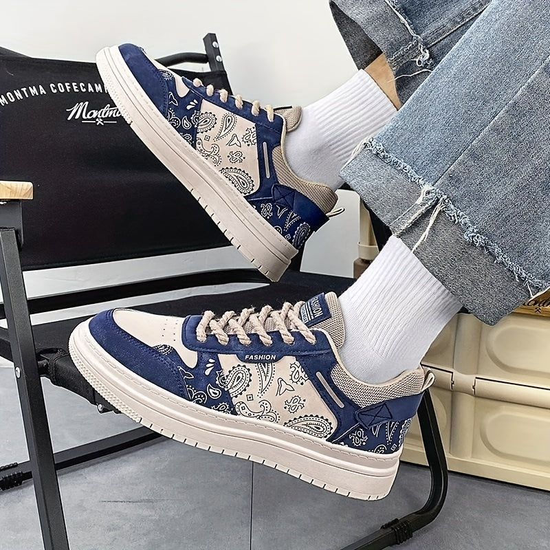 Men's Casual Sneakers Block Comfy Walking Shoes