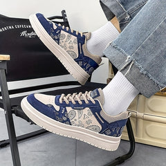 Men's Casual Sneakers Block Comfy Walking Shoes