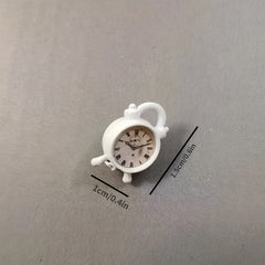 Creamy Mini Small Alarm Clock Dollhouse Scene Decor