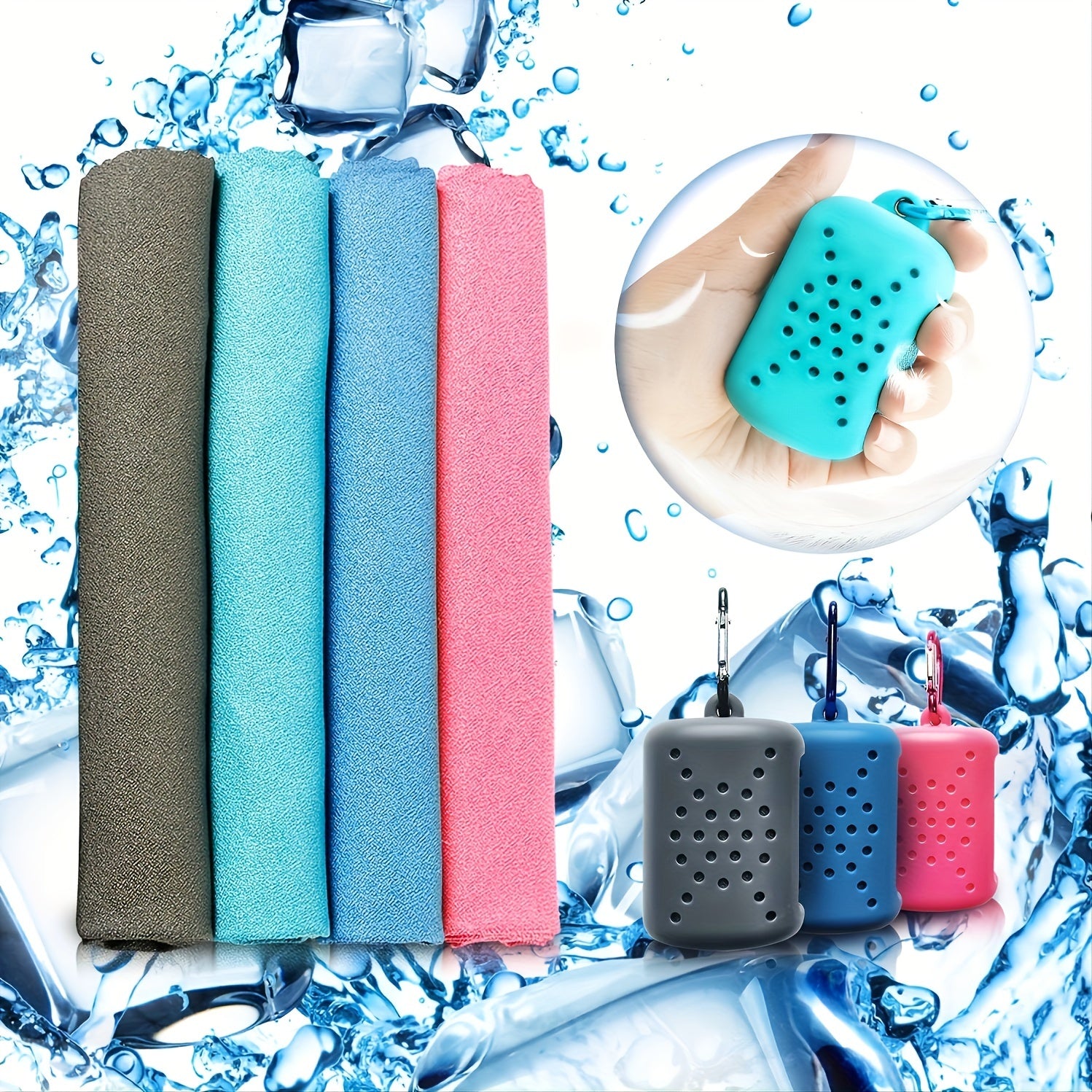 Portable Quick Dry Microfiber Towel Set 4 Colors Camping Gym Yoga Traveling