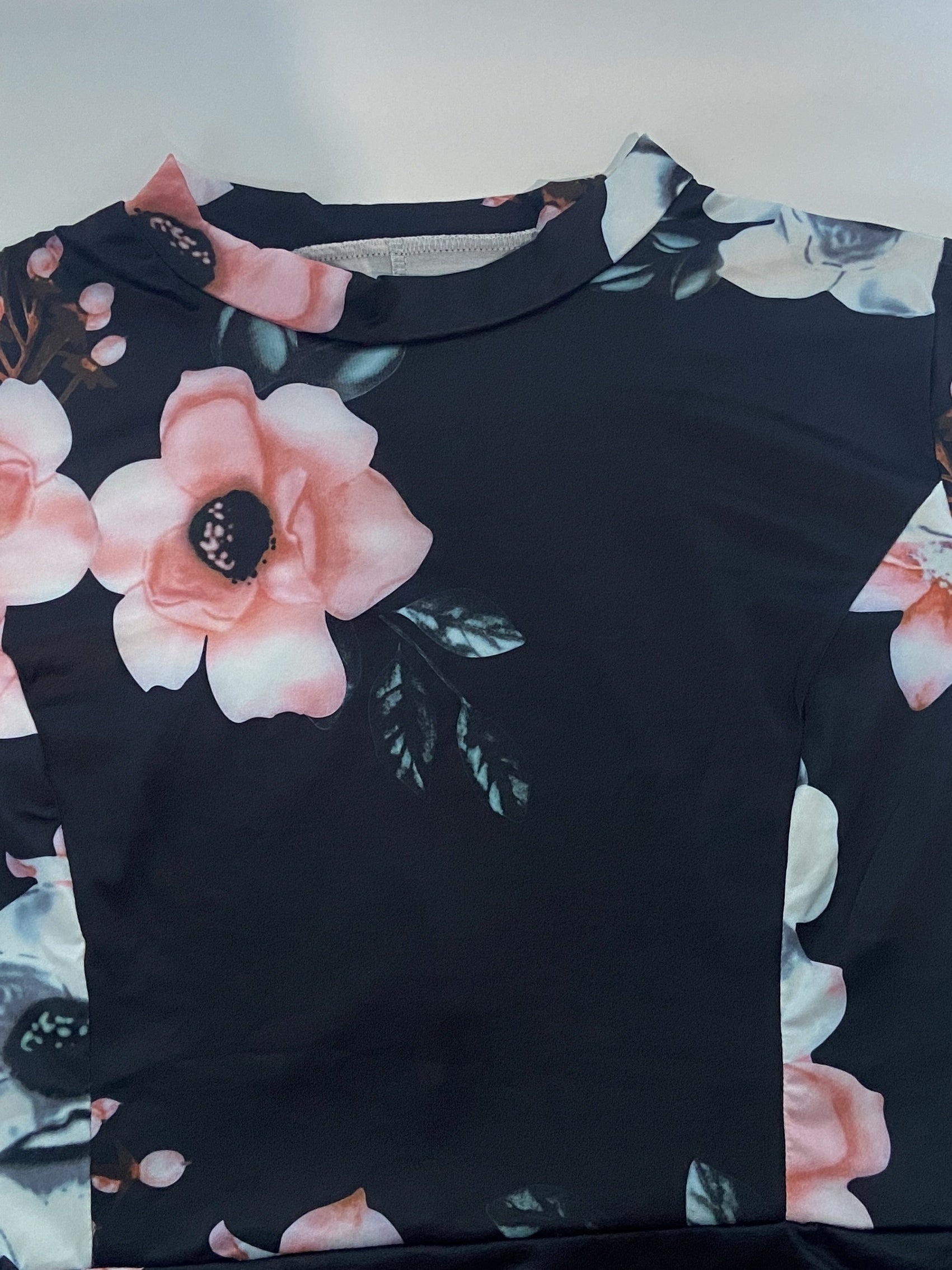 Floral Print High Neck Maxi Dress Plus Size