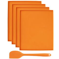 4pcs Silicone Dish Drying Mats Set with Scraper
