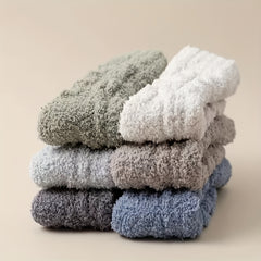 Men's Warm Crew Socks Thick Fluffy Sweat Wicking Winter Socks