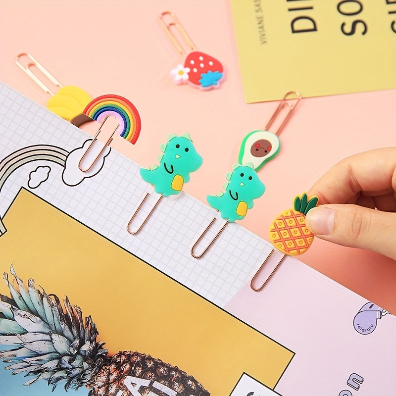 Cartoon Bookmark Paperclip Metal Clip Decorative Pin