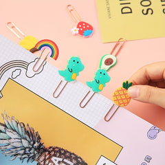 Cartoon Bookmark Paperclip Metal Clip Decorative Pin