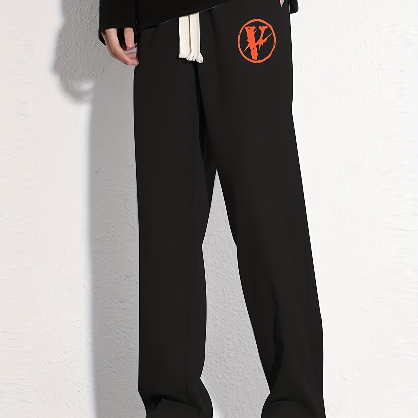 Men's Casual Solid Loose Fit Drawstring Pants