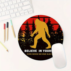 E-Sport Round Non-Slip Mouse Pad Believe In Yourself 7.8x7.8inch