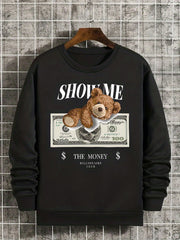 Rich Bear And Astronaut Print Boys Sweatshirt