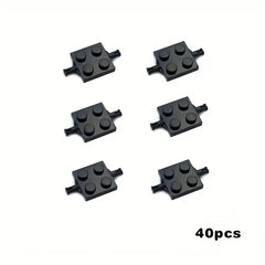 Small Grain Building Block Wheels Axle Tire 4-Piece Set