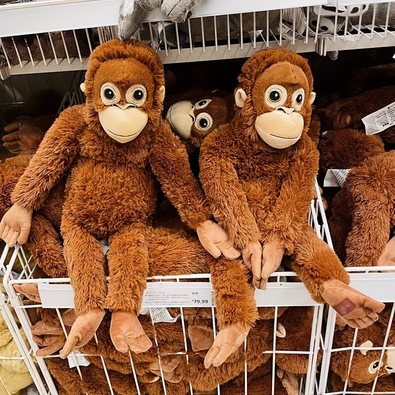 Plush Monkey Doll Toy Mimics Humans Soft Stuffed Animal Birthday Gift