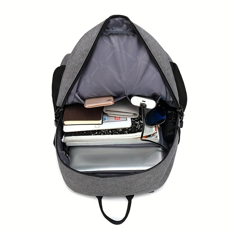 Large Capacity Backpack with USB Charging Port for Travel Daily Use