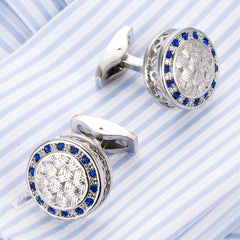 Men's French Shirt Crystal Cufflinks
