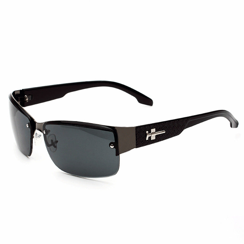 Men's Metal Frameless Copy Sunglasses Square Cycling Sunshade Glasses
