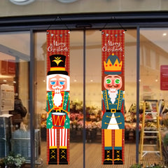 2pcs Nutcracker Christmas Couplets Holiday Party Santa Decorating
