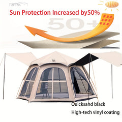 Durable 4-8 Person Camping Tent Waterproof UV Protection Easy Setup