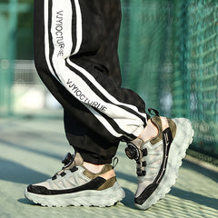 Boy's Chunky Shoes Rotating Buckle Non Slip Sneakers For Outdoor Activities
