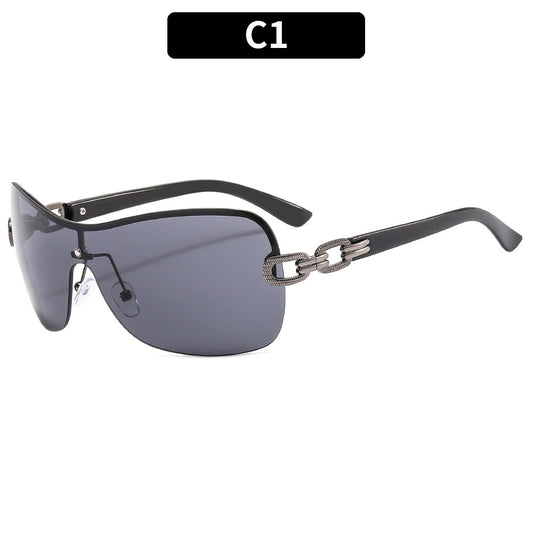 Vintage Oversized Square Sunglasses for Women Sun Protection